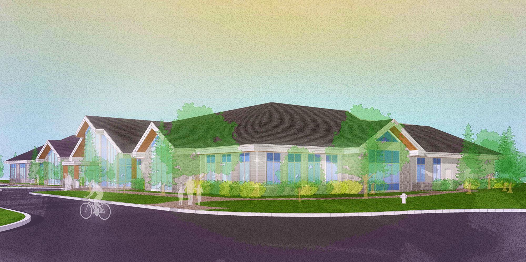 Rendering of Hospice Kingston Kingston ON, designed by IBI Group